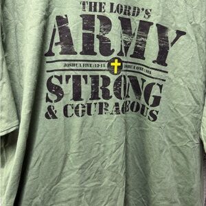 Gildan Olive Green Heavy Cotton Crewneck Tee